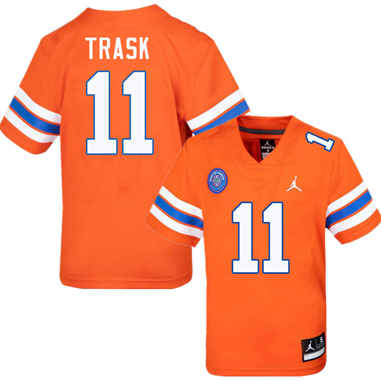 Kyle Trask Florida Jersey,Florida Gators #11 Kyle Trask Jersey Youth Uniforms-Throwback Orange